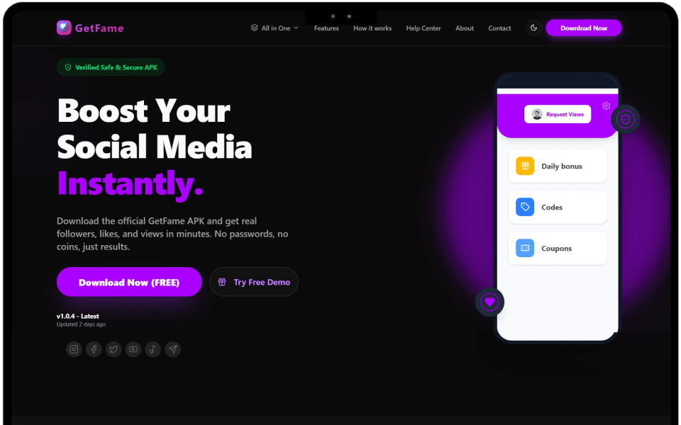 GetFame : Ultimate Social Media Booster